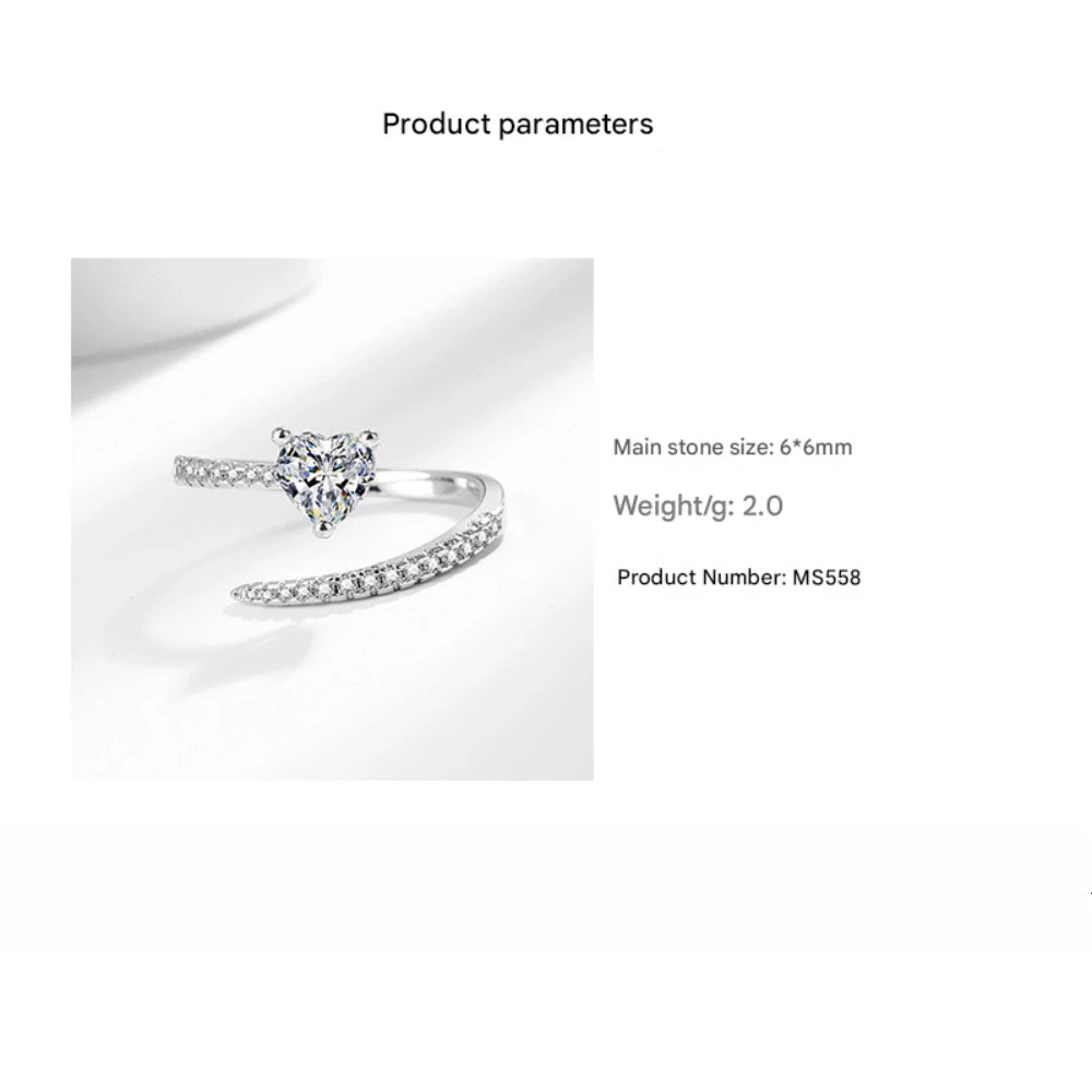 925 Sterling Silver Zircon Ring