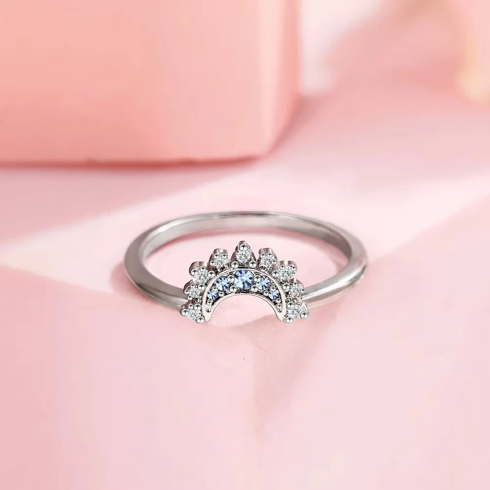 925 Silver Celestial Sun and Moon Ring Set