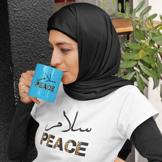 "Peace" - Black Glossy Mug