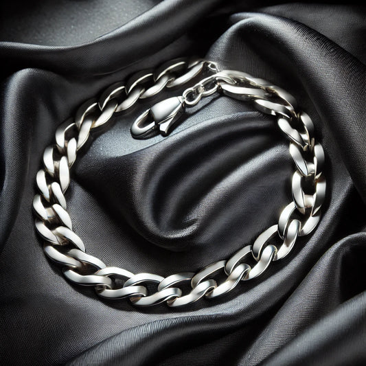 925 Sterling Silver Chain Necklace and Bracelet Set (Women/Men)