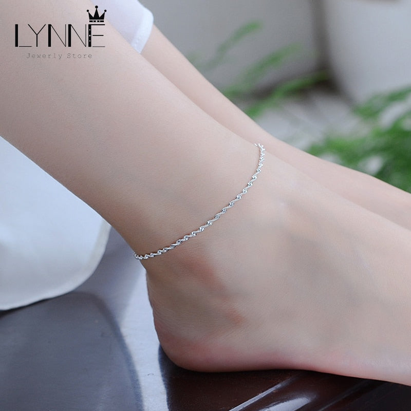Women Anklet 925 Sterling Silver Anklets Bracelet