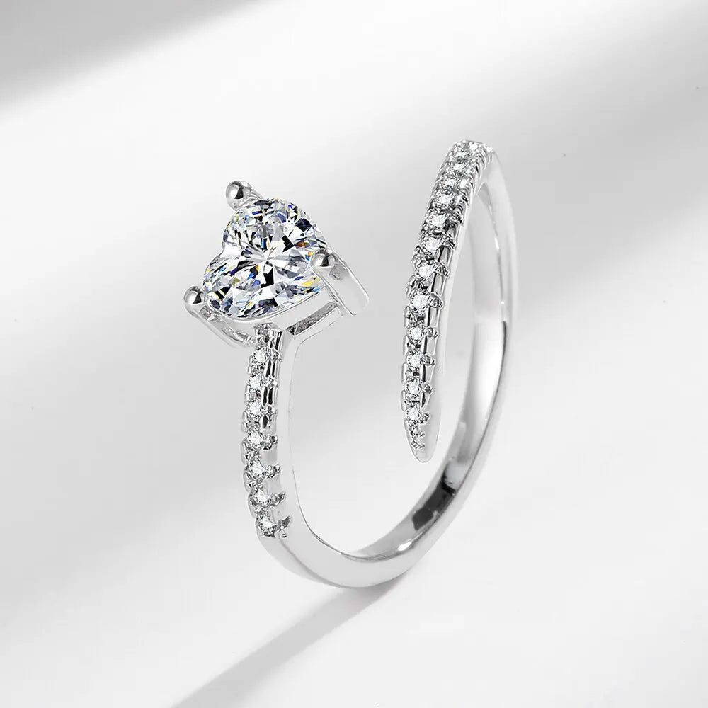 925 Sterling Silver Zircon Ring
