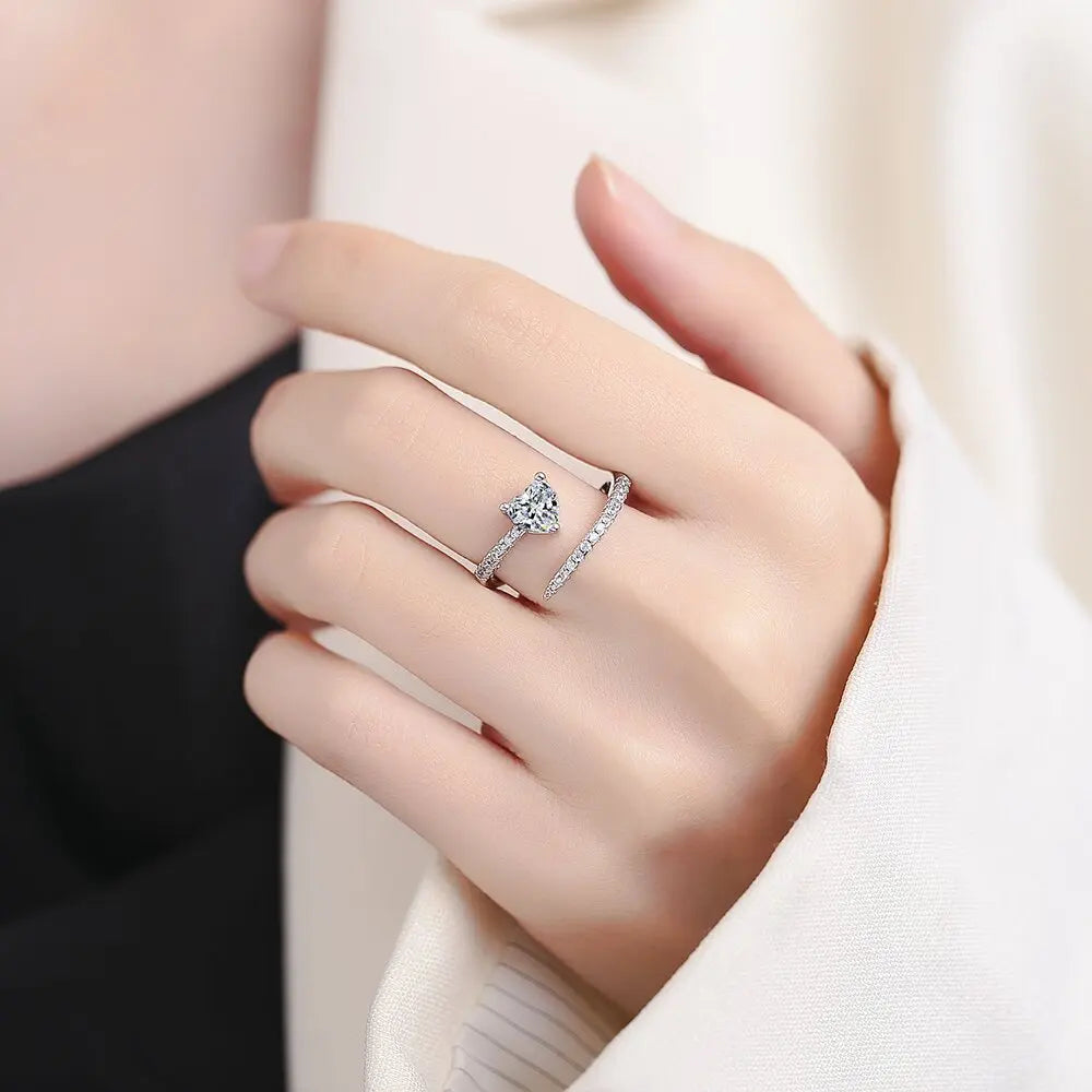 925 Sterling Silver Zircon Ring