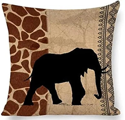 African Animal Outdoor Decorative Pillowcase Set for Living Room Sofa