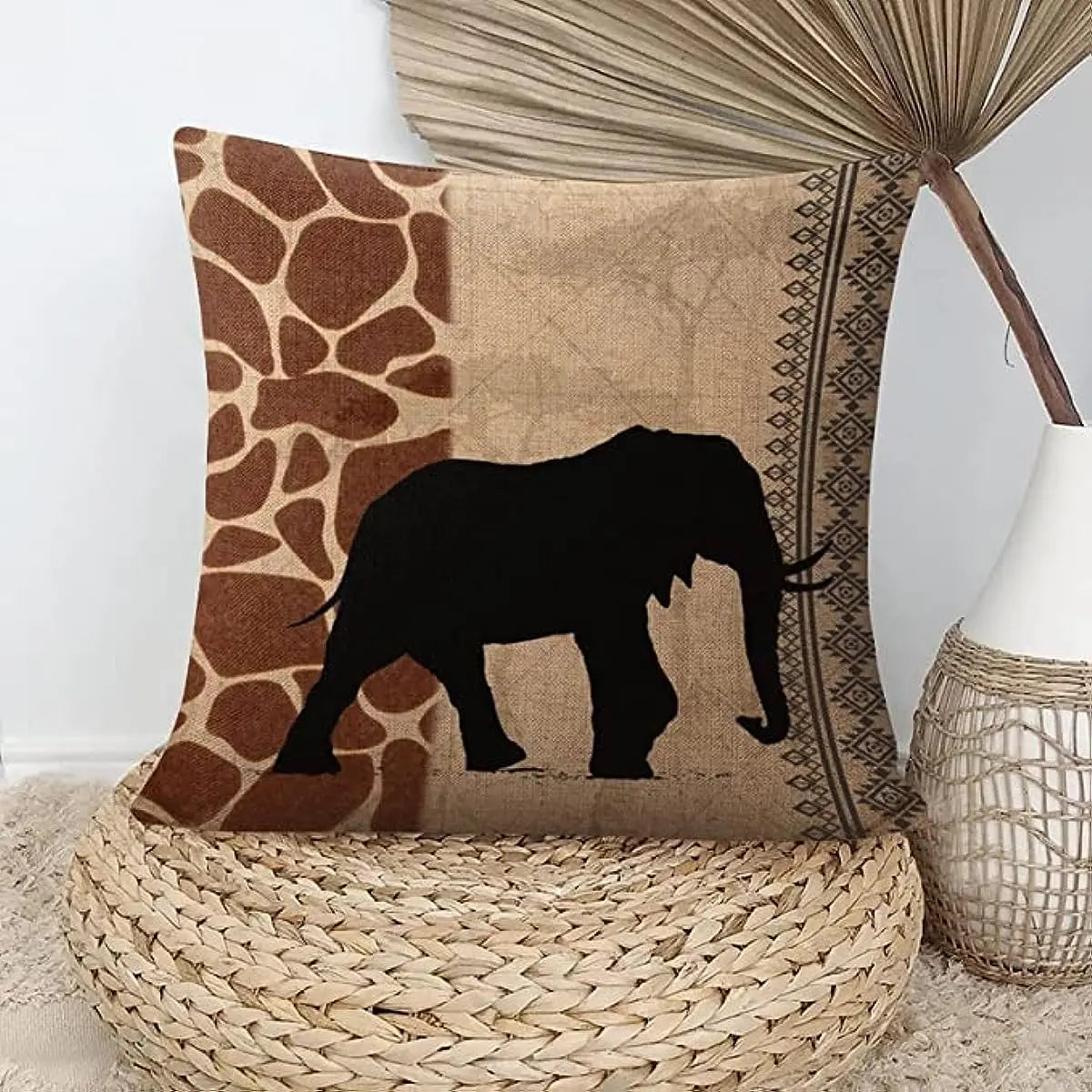 African Animal Outdoor Decorative Pillowcase Set for Living Room Sofa