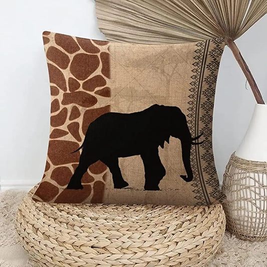 African Animal Outdoor Decorative Pillowcase Set for Living Room Sofa