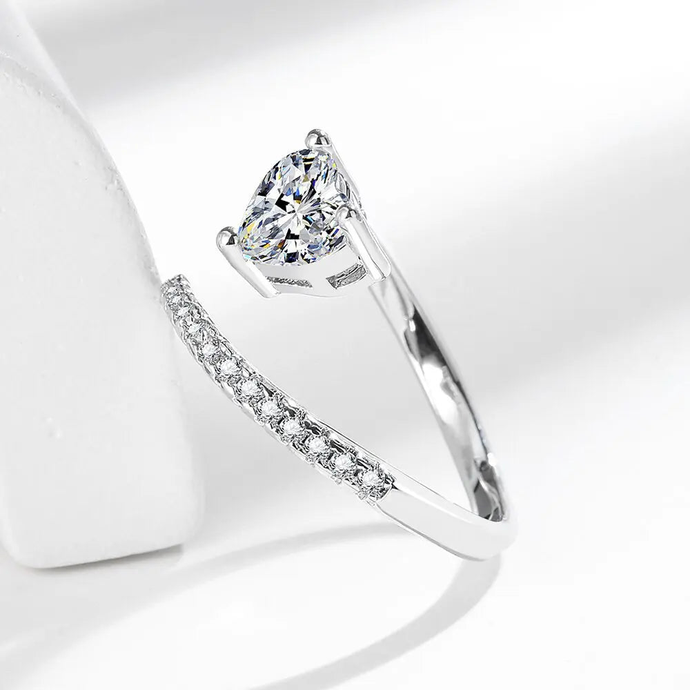 925 Sterling Silver Zircon Ring