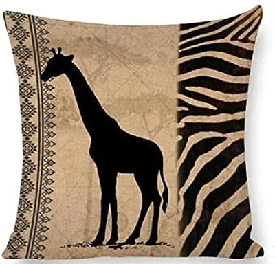 African Animal Outdoor Decorative Pillowcase Set for Living Room Sofa