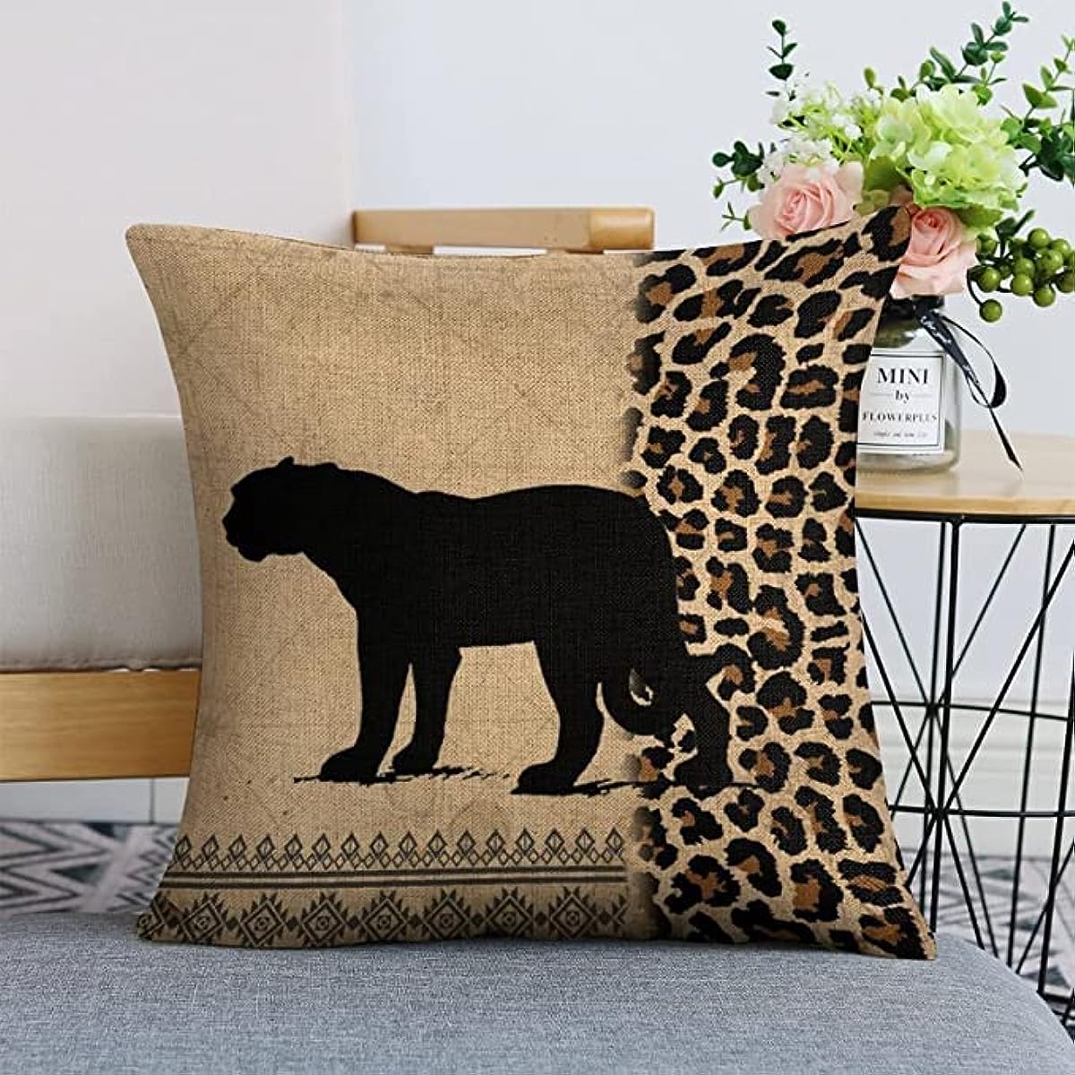 African Animal Outdoor Decorative Pillowcase Set for Living Room Sofa