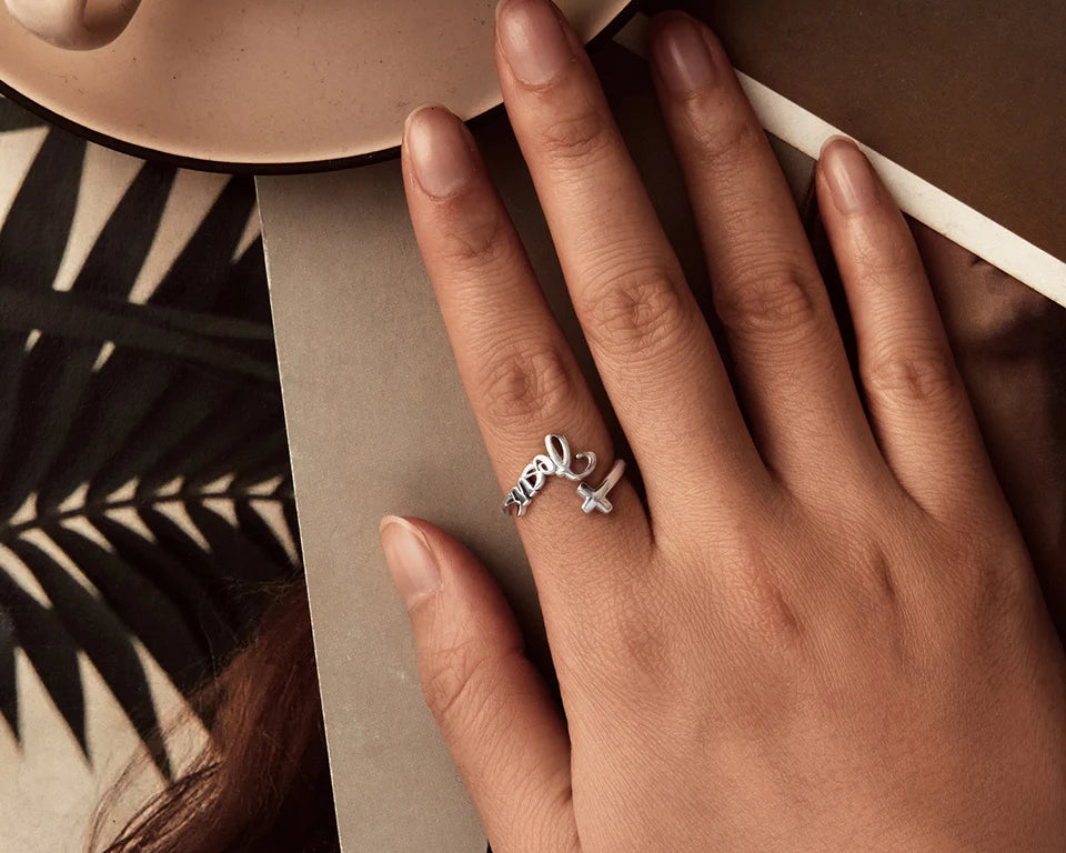 925 Sterling Silver Jesus Cross Ring