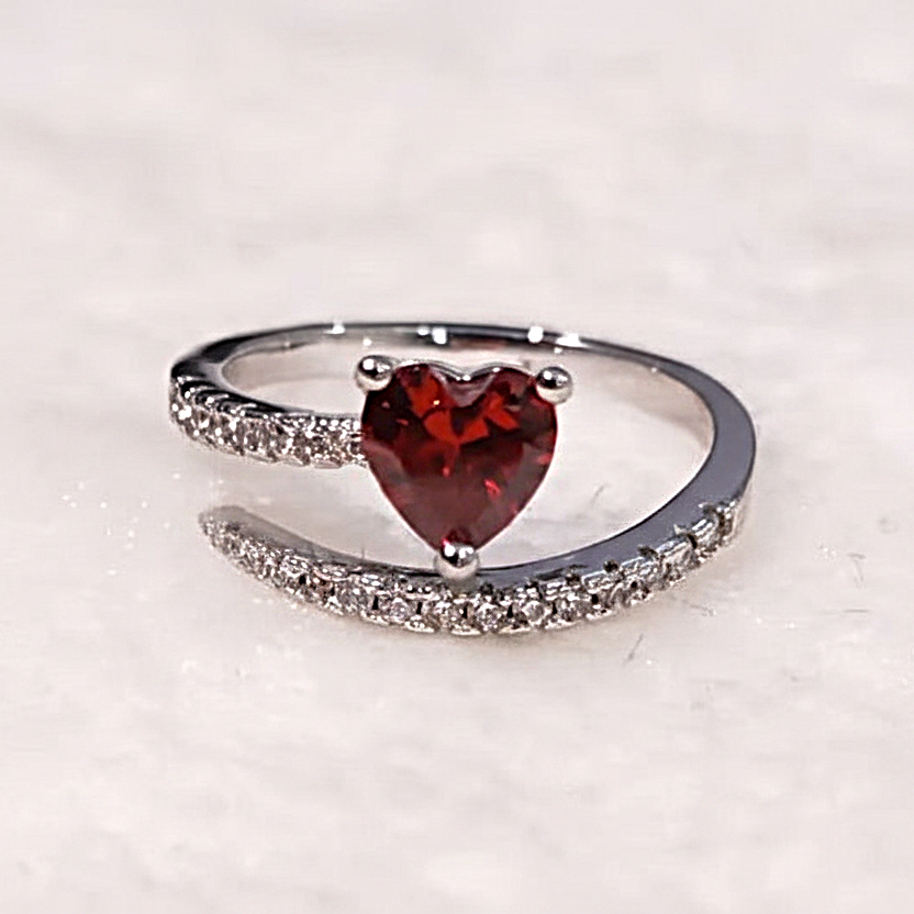 925 Sterling Silver Zircon Ring