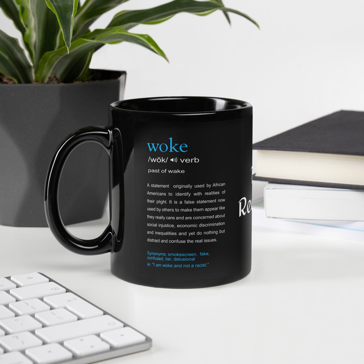 Truth Redefined - "Woke" Black Glossy Mug