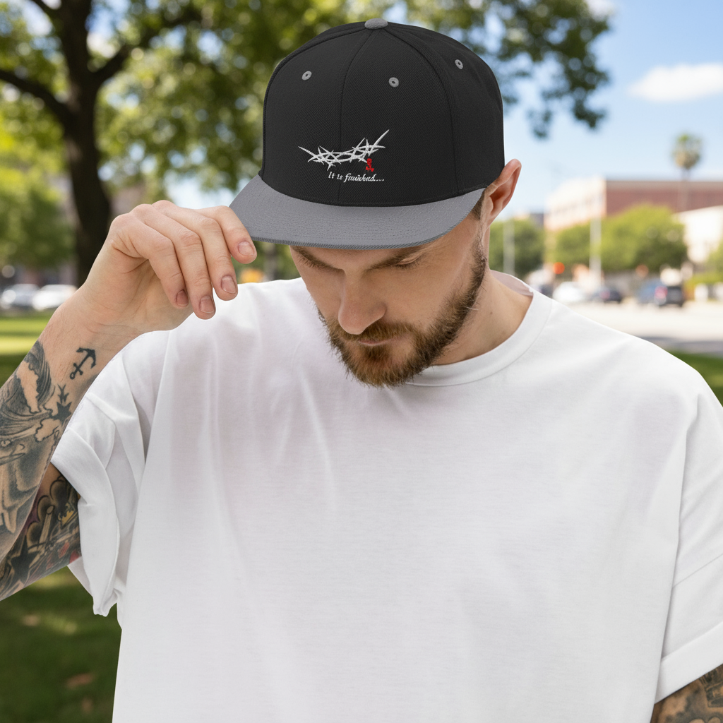 "It is Finished" Kings Crown - Embroidered Snapback Hat