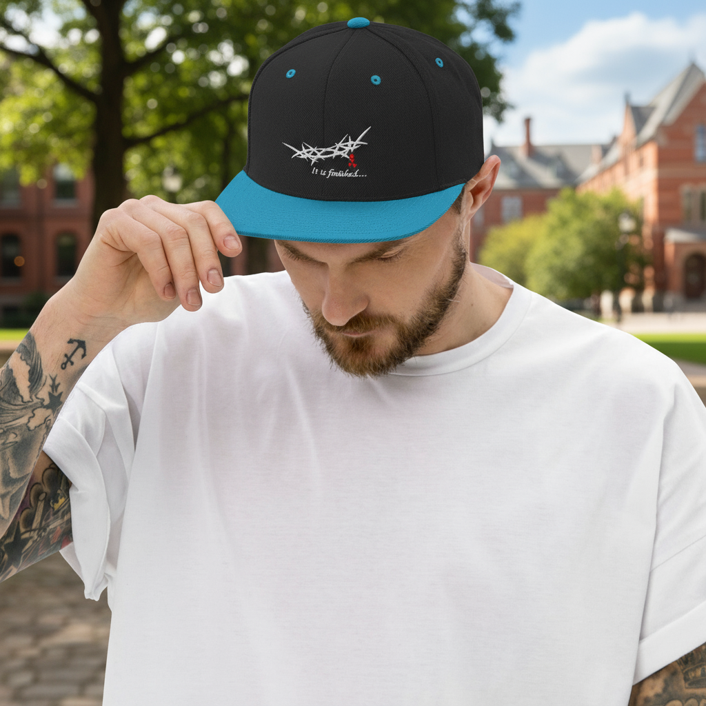 "It is Finished" Kings Crown - Embroidered Snapback Hat