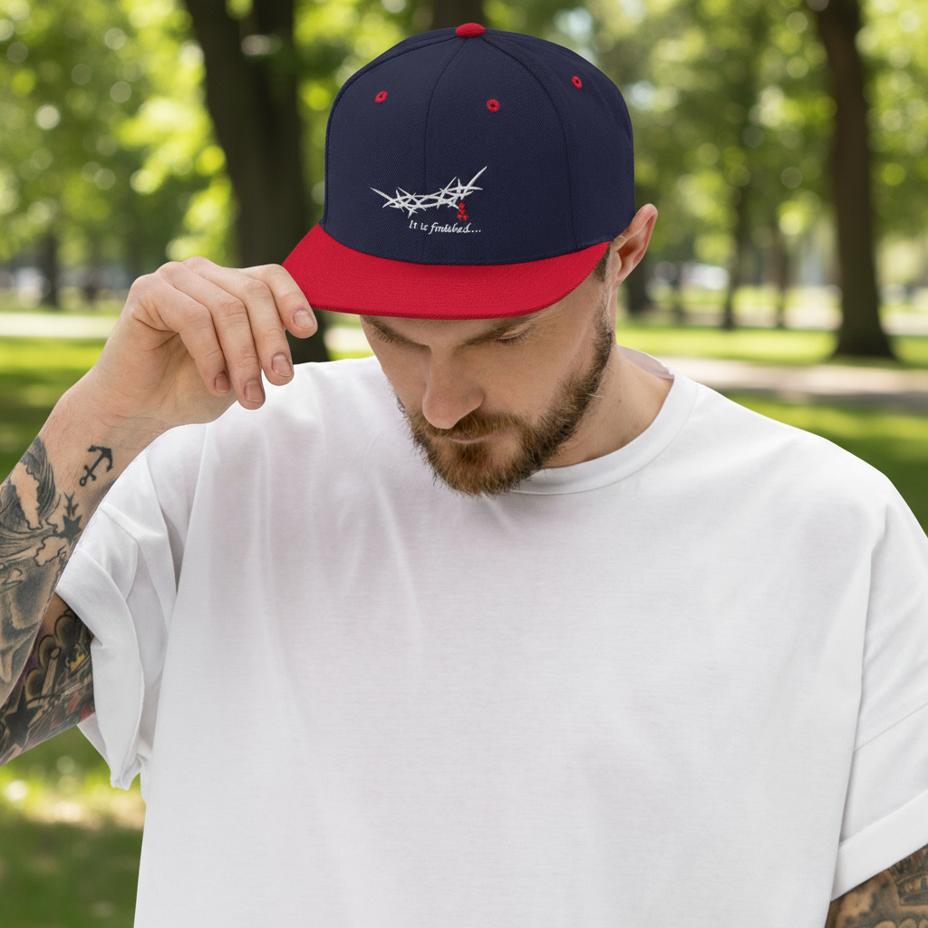 "It is Finished" Kings Crown - Embroidered Snapback Hat