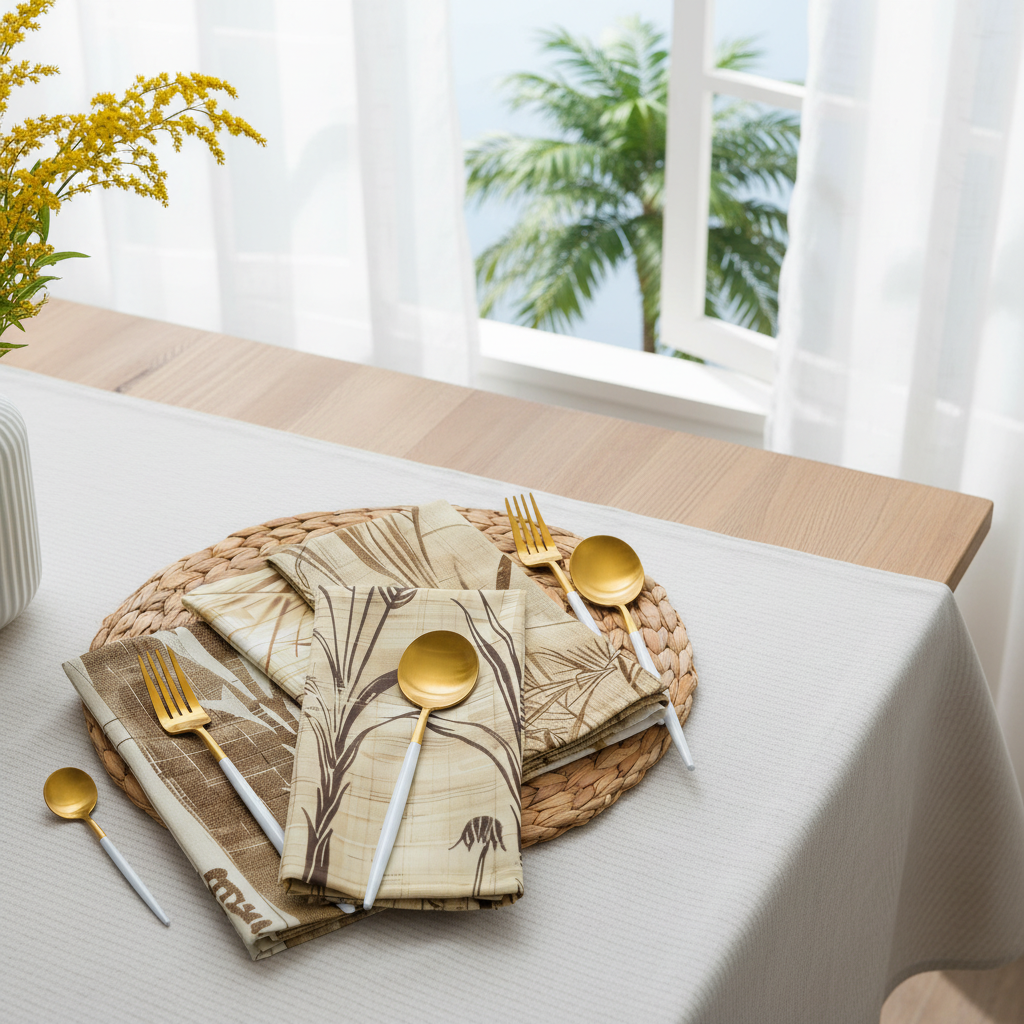 Custom 4pc. African Print Cloth Napkin Set
