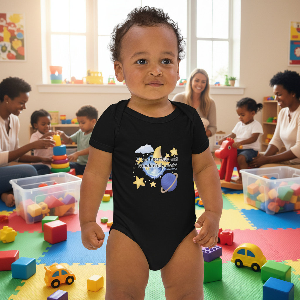 His Image - "Fearfully Made" Organic cotton baby bodysuit