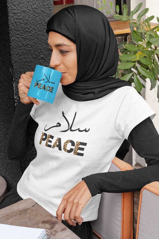 "Peace" - Black Glossy Mug
