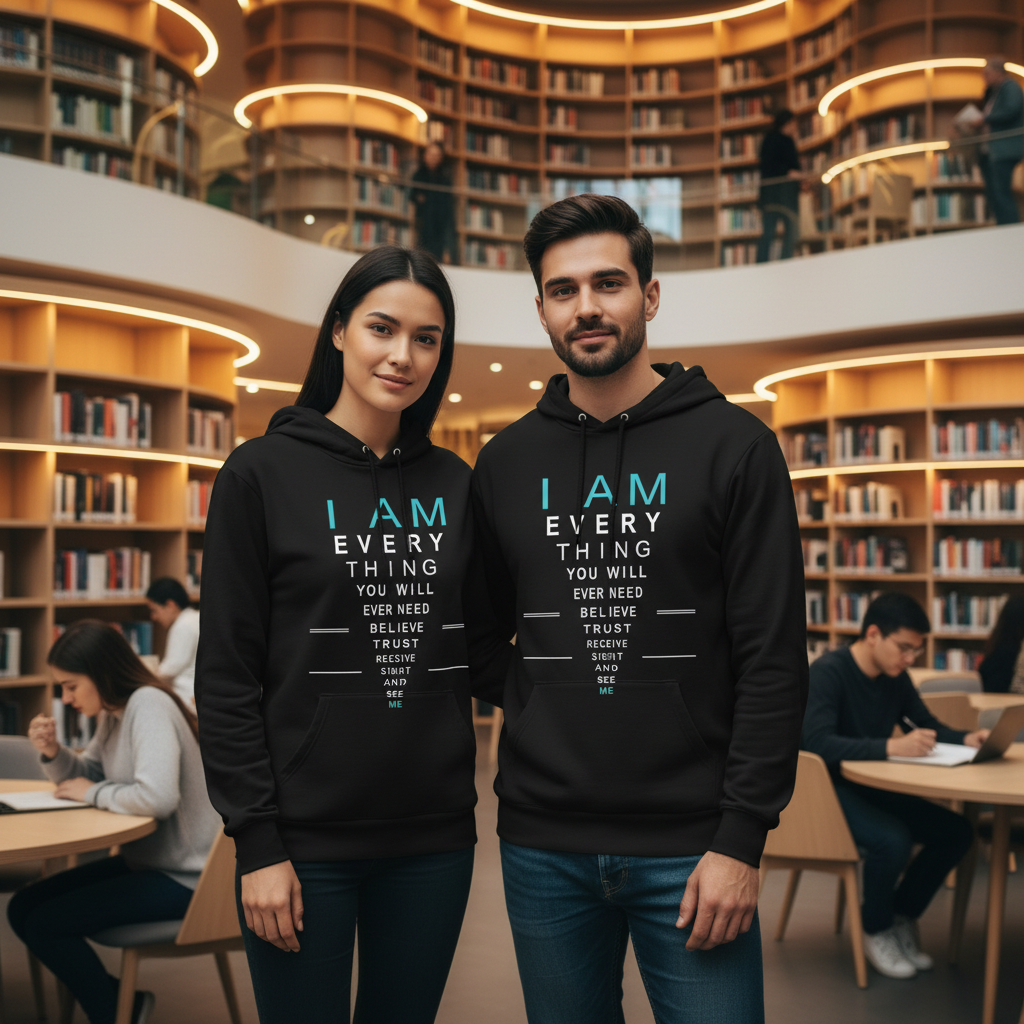 "Spiritual Sight" - Unisex Hooded Long Sleeve Tee