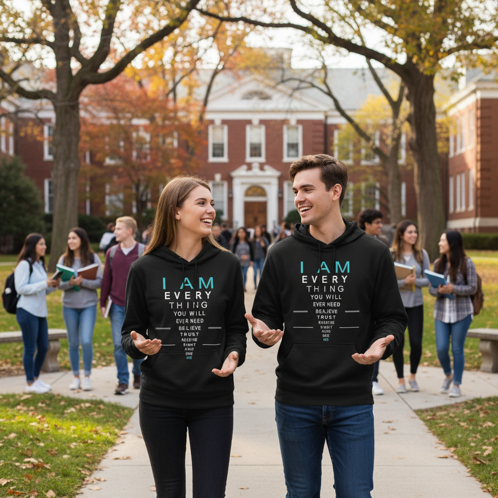 "Spiritual Sight" - Unisex Hooded Long Sleeve Tee