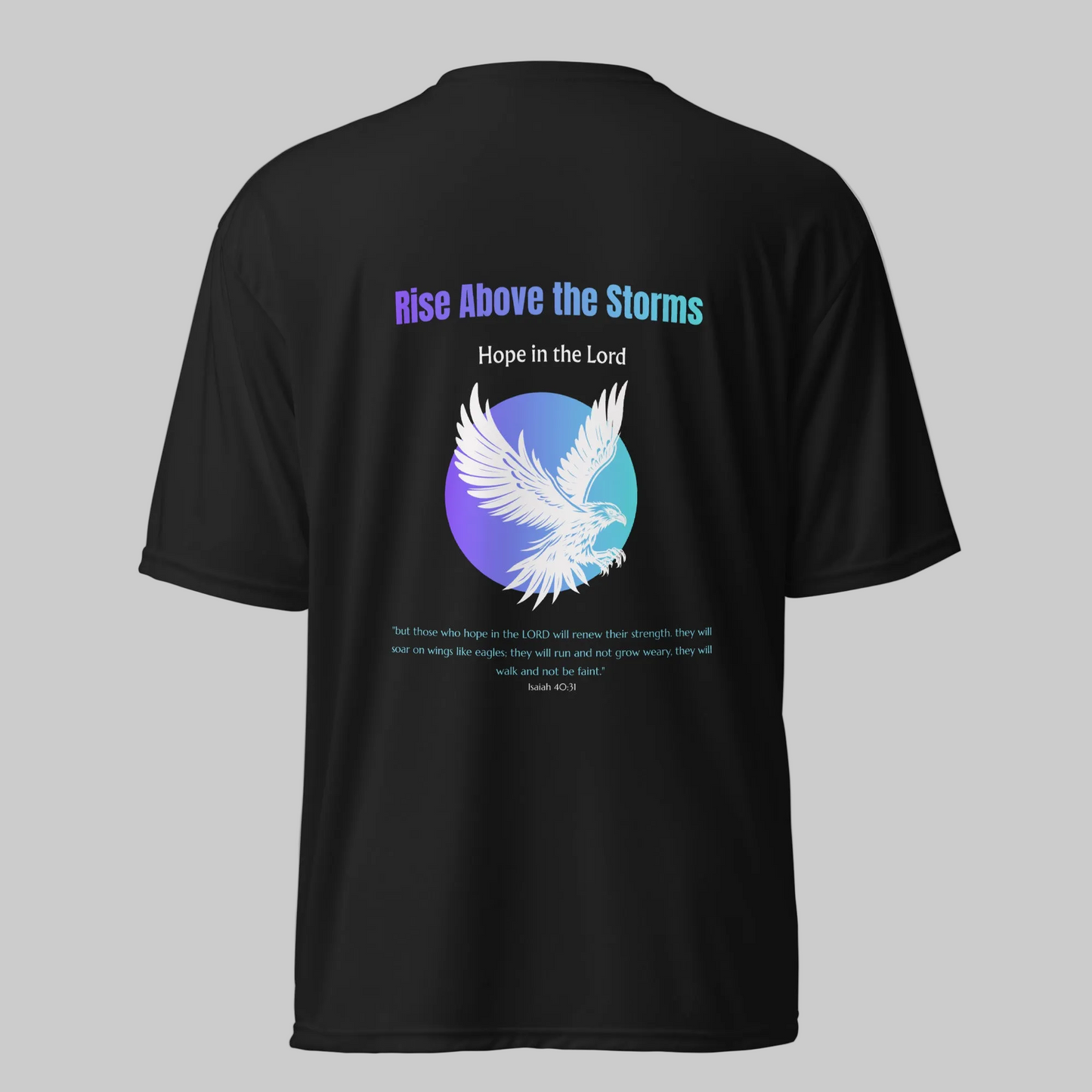 God Speak's - "Soar" - Unisex performance T-Shirt (Back)