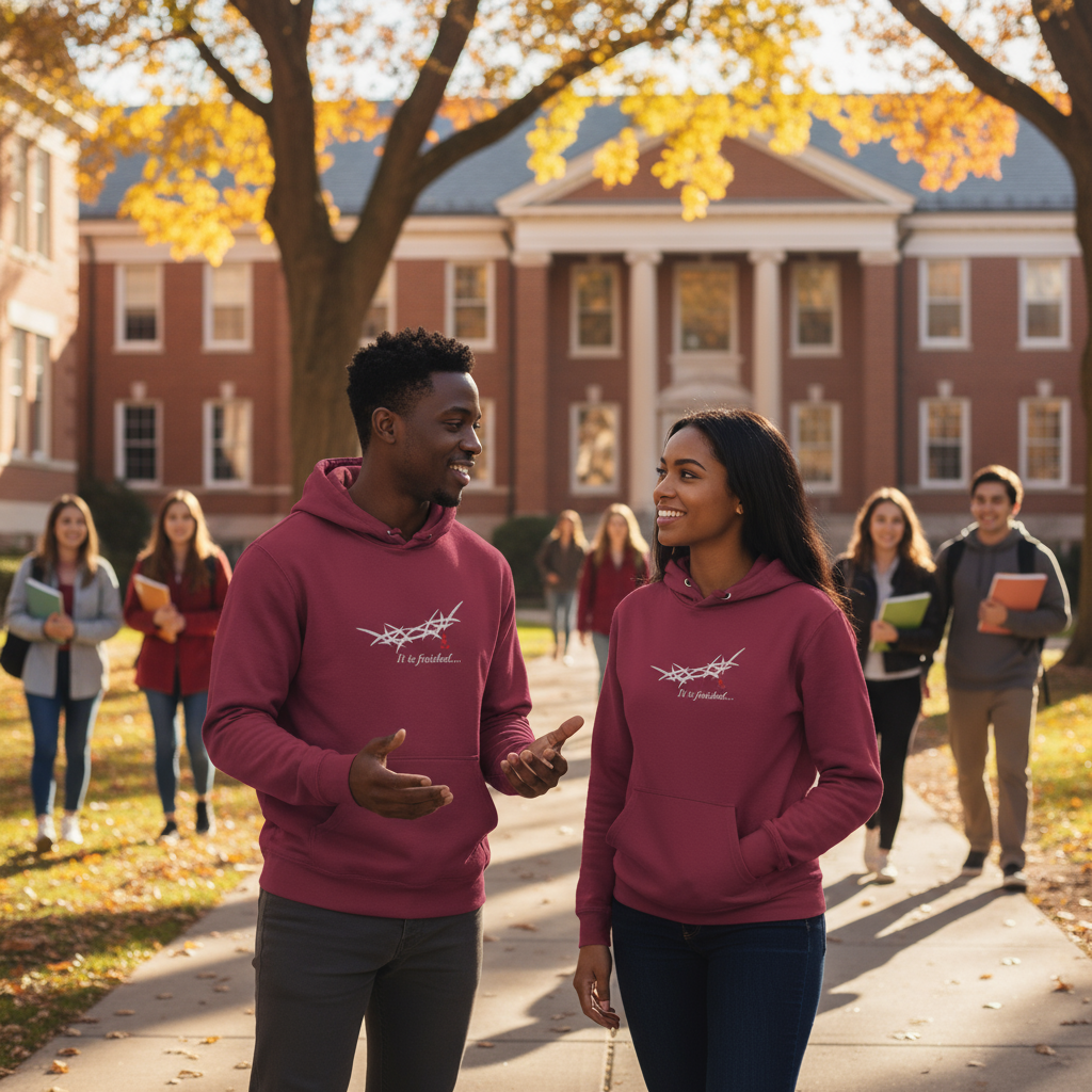 "It is Finished" King's Crown - Embroidered Unisex Hoodie