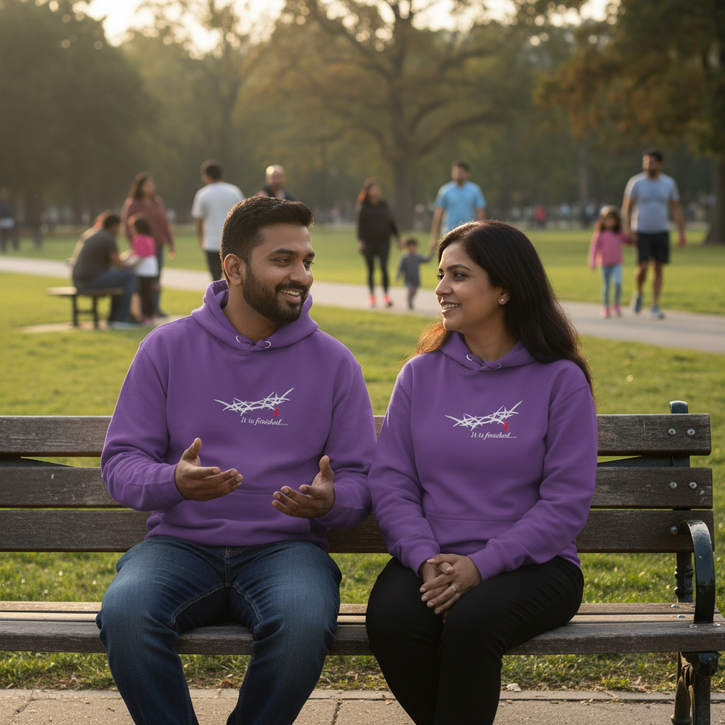 "It is Finished" King's Crown - Embroidered Unisex Hoodie