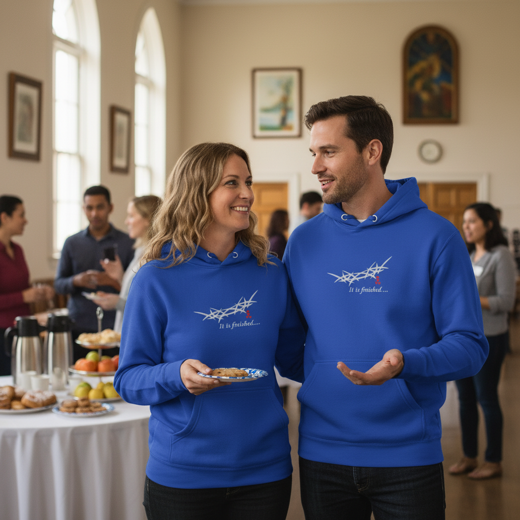 "It is Finished" King's Crown - Embroidered Unisex Hoodie