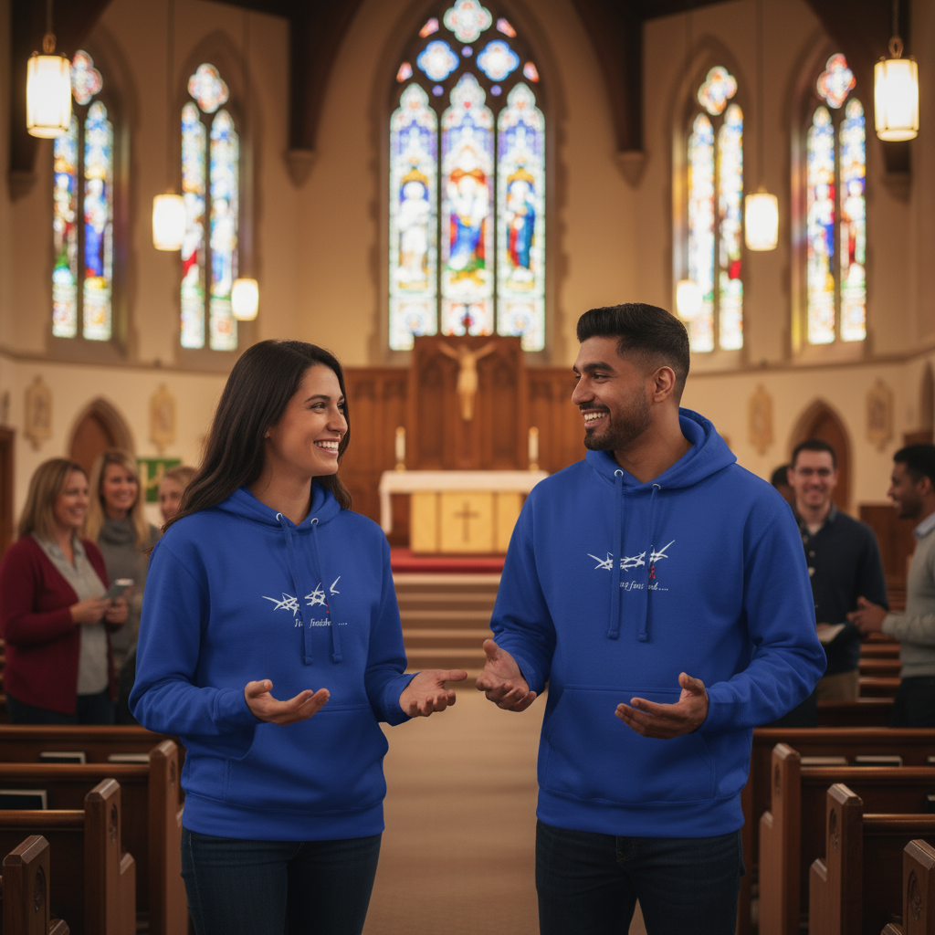 "It is Finished" King's Crown - Embroidered Unisex Hoodie