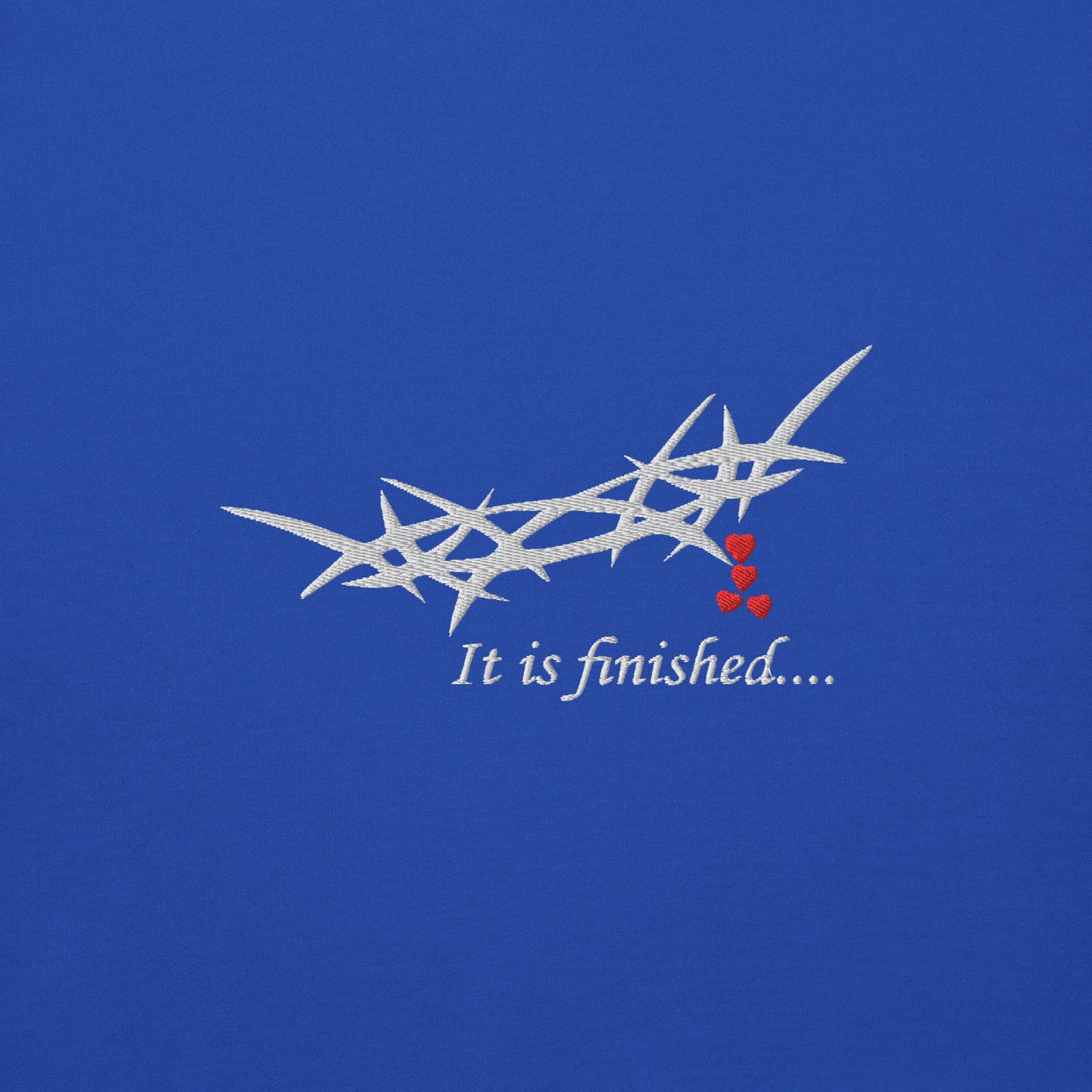 "It is Finished" King's Crown - Embroidered Unisex Hoodie