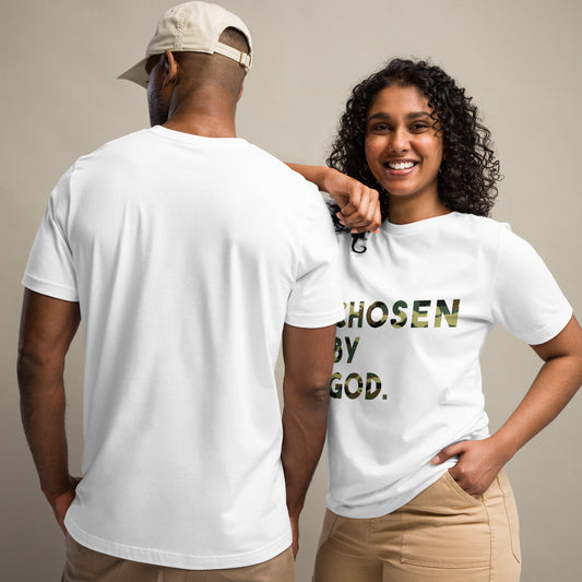 "Chosen by God-Front" - (Army) Unisex Cotton T-shirt