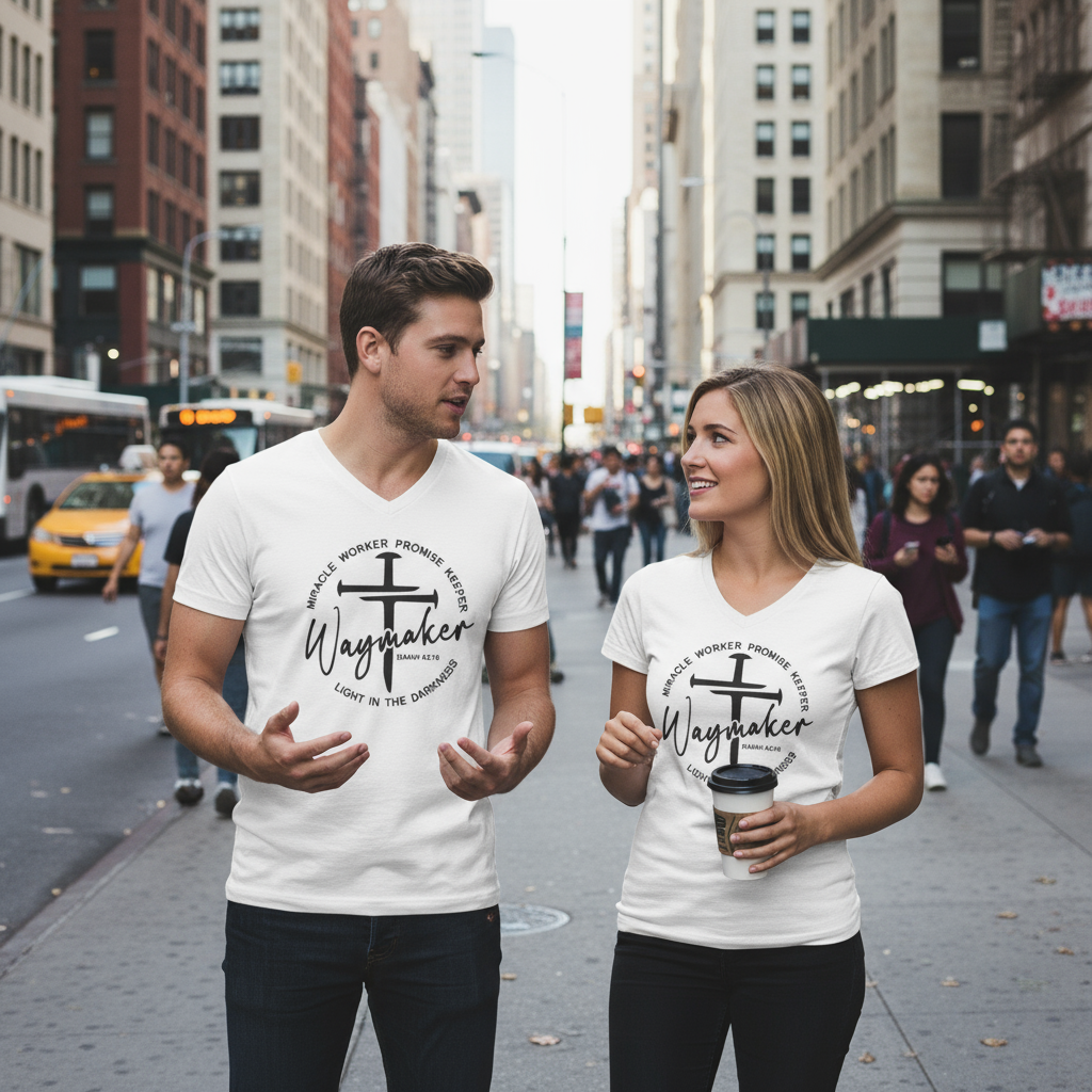 "Way Maker" - Unisex V-Neck T-Shirt