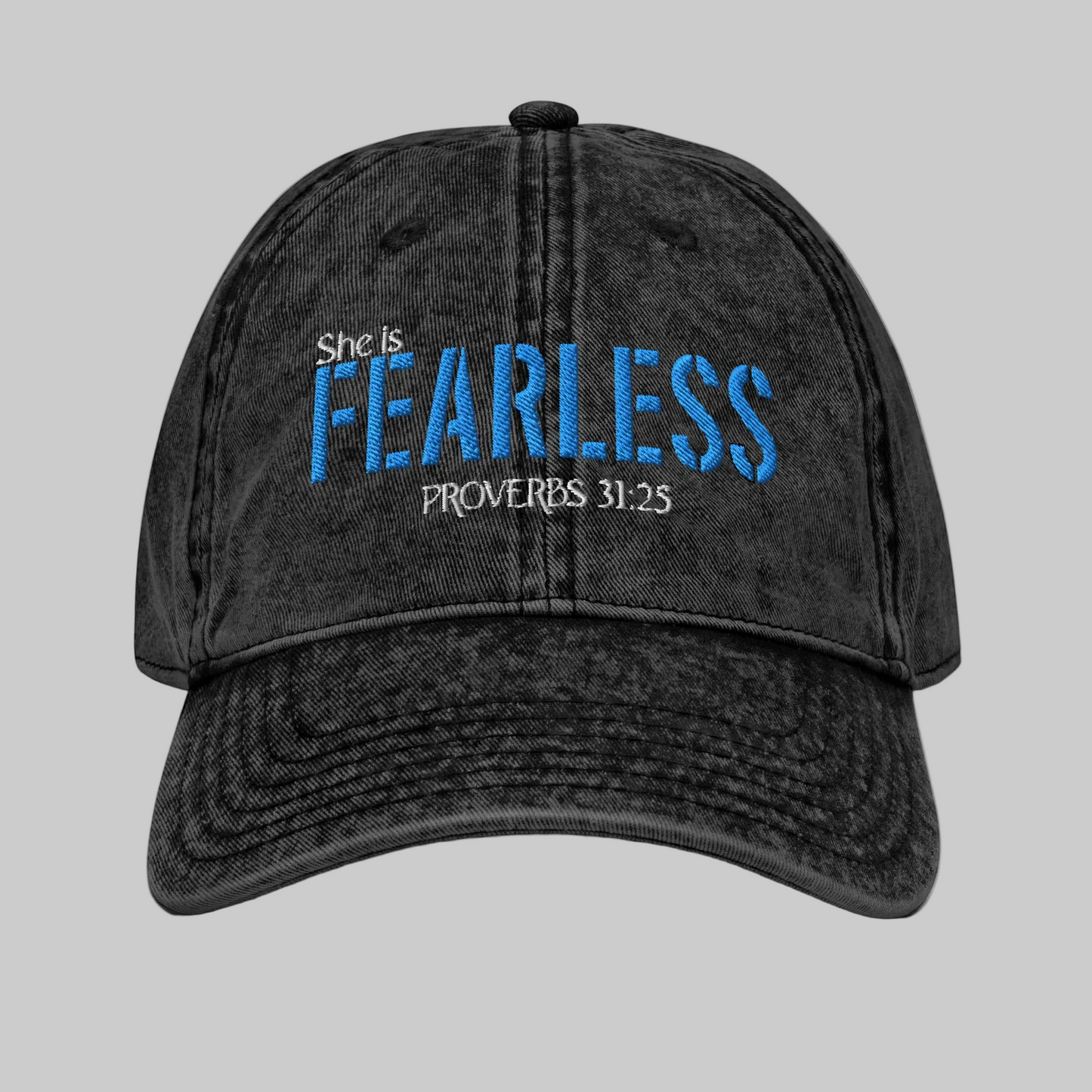 "She is Fearless" - Embroidered Vintage Cap