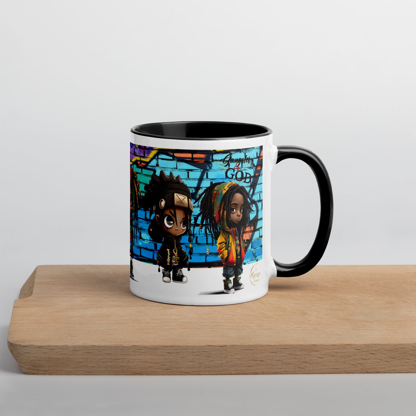Gangster "4" God - Mug with Color Inside