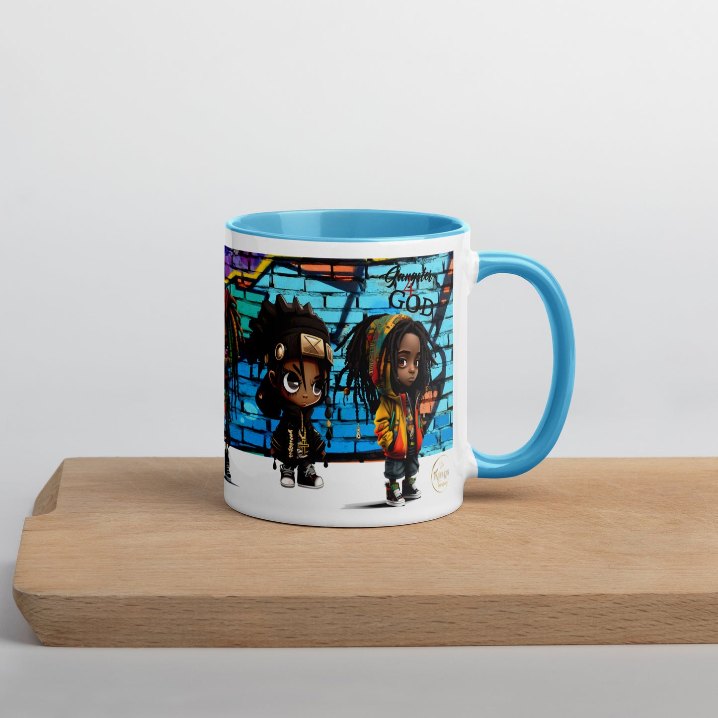 Gangster "4" God - Mug with Color Inside