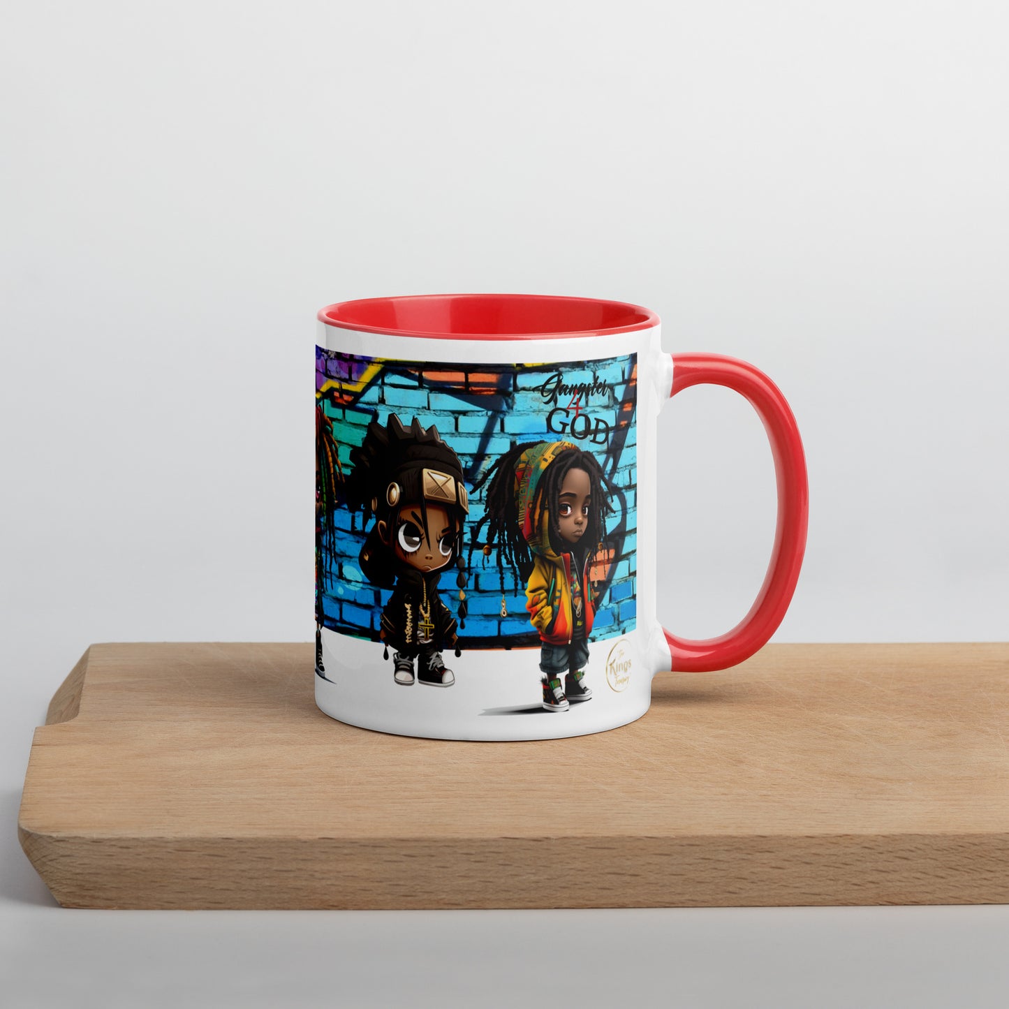 Gangster "4" God - Mug with Color Inside