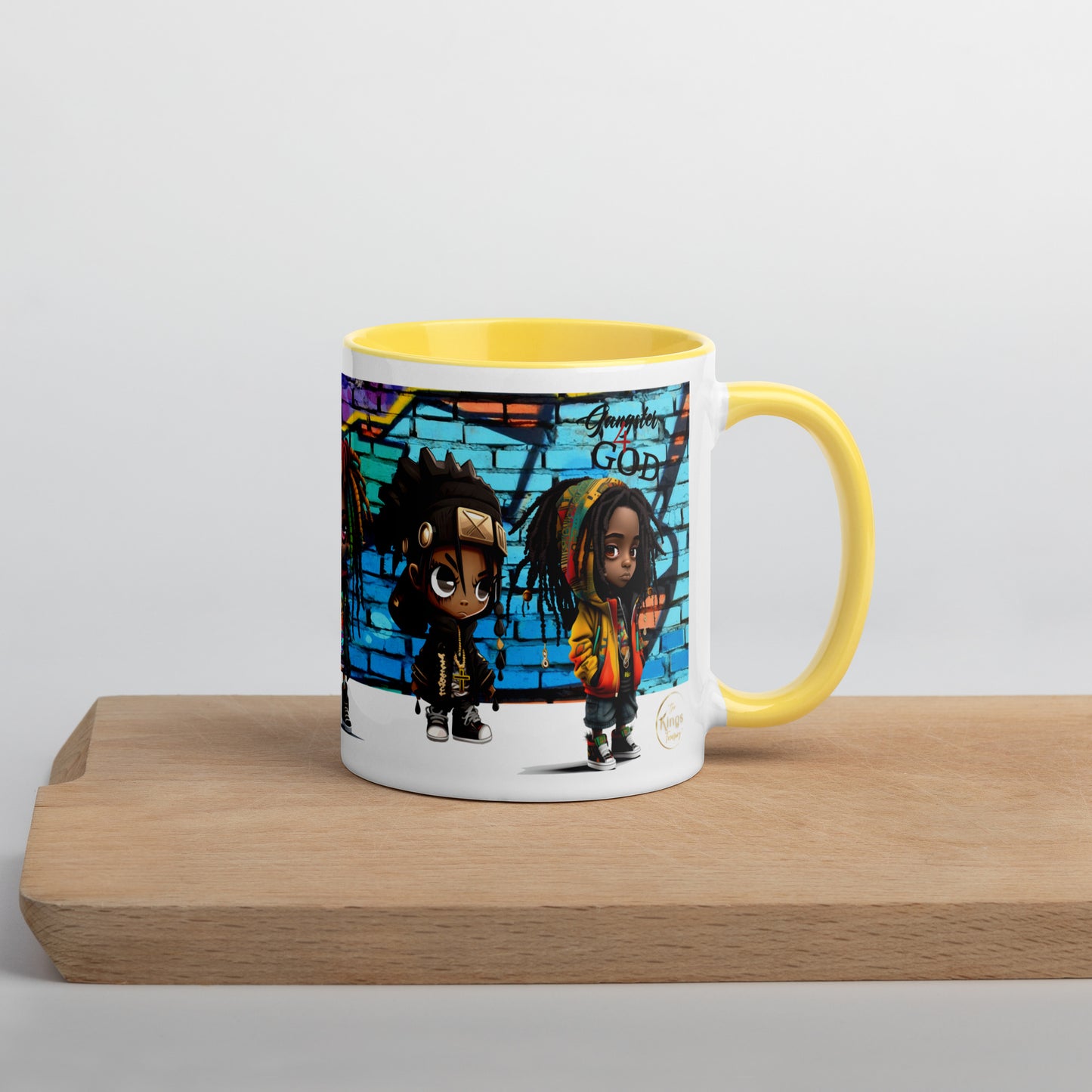 Gangster "4" God - Mug with Color Inside